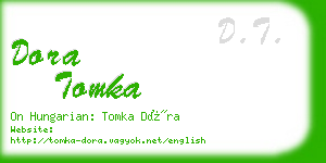 dora tomka business card